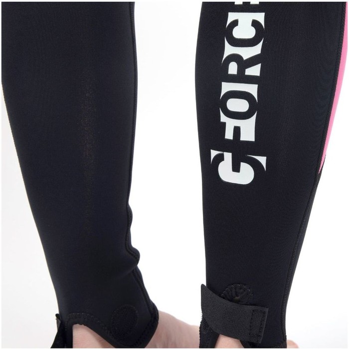 2024 Gul Junior Girls G-Force 3mm Flatlock Wetsuit GF1308-B7 - Black / Pink